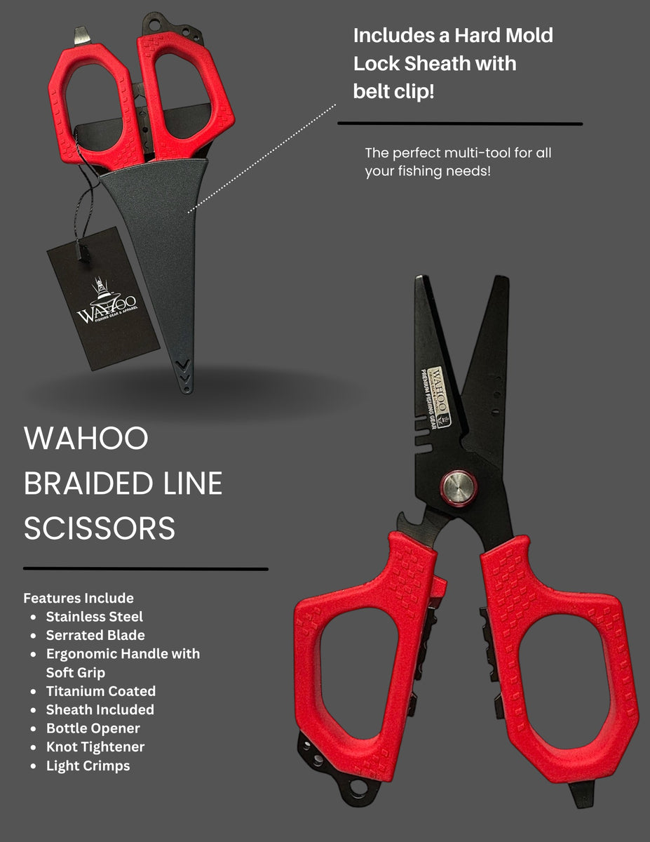 scissors for braided fishing line Wahoo Braided Line Scissors – WaHoo Fishing Gear & Apparel