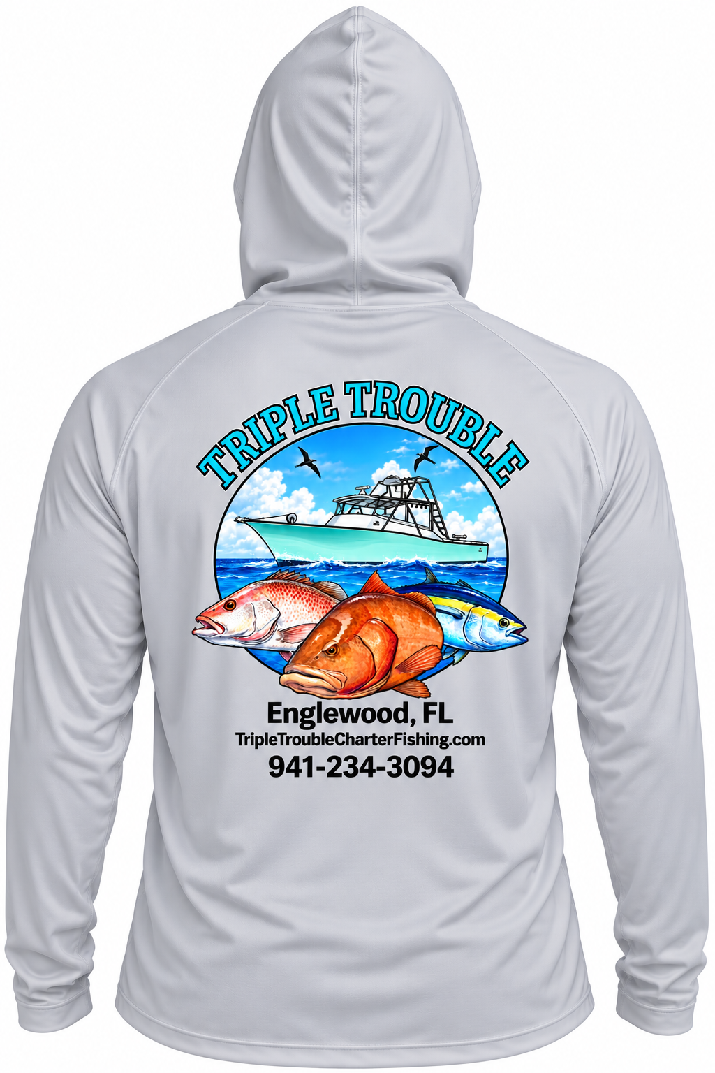 Triple Trouble Charters Performance Hoodie